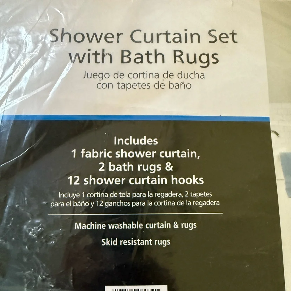 Mainstays Blue Coastal Shower Set